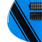 Tom Anderson Guitarworks Raven - Voodoo Blue with Black Racing Stripe