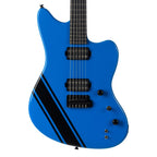 Tom Anderson Guitarworks Raven - Voodoo Blue with Black Racing Stripe