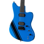 Tom Anderson Guitarworks Raven - Voodoo Blue with Black Racing Stripe