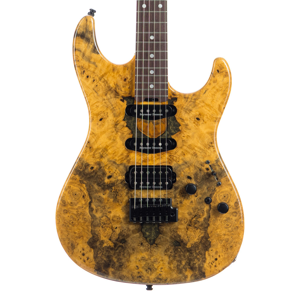 ESP Original Series Snapper CTM Buckeye Burl / RW - Natural