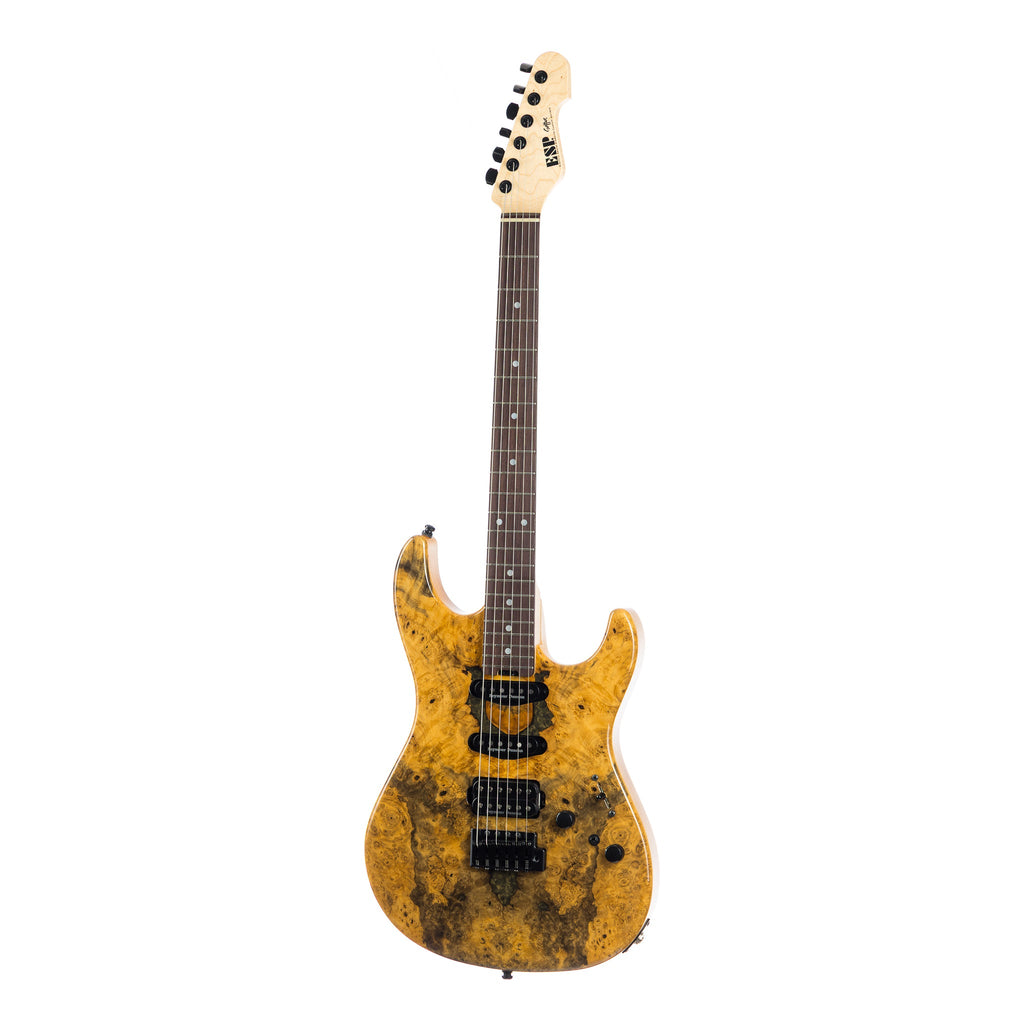 ESP Original Series Snapper CTM Buckeye Burl / RW - Natural