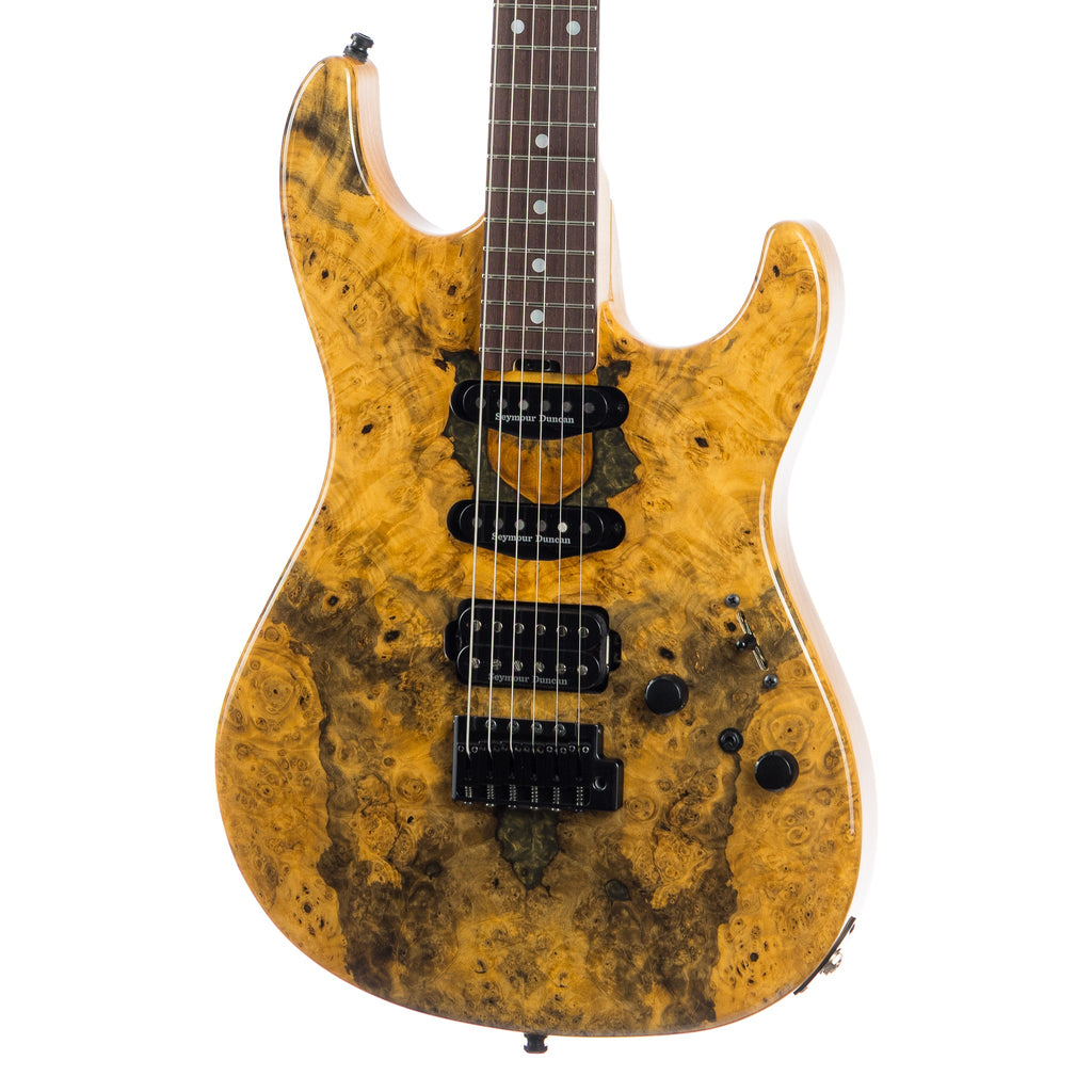 ESP Original Series Snapper CTM Buckeye Burl / RW - Natural