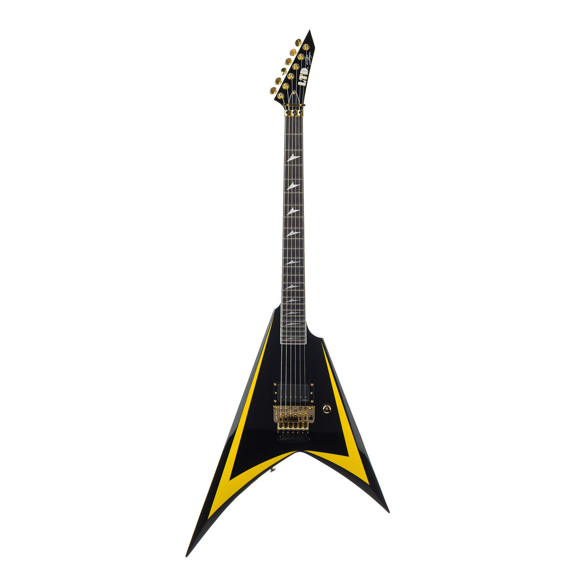 ESP LTD Alexi Arrowhead Special Edition - Black w/Yellow Pinstripe