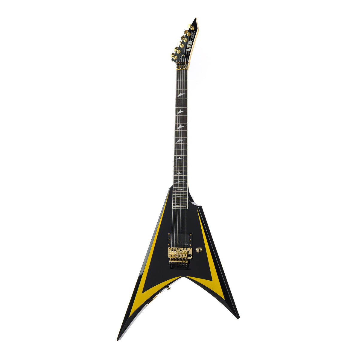 ESP LTD Alexi Arrowhead Special Edition - Black w/Yellow Pinstripe