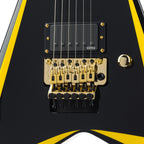 ESP LTD Alexi Arrowhead Special Edition - Black w/Yellow Pinstripe