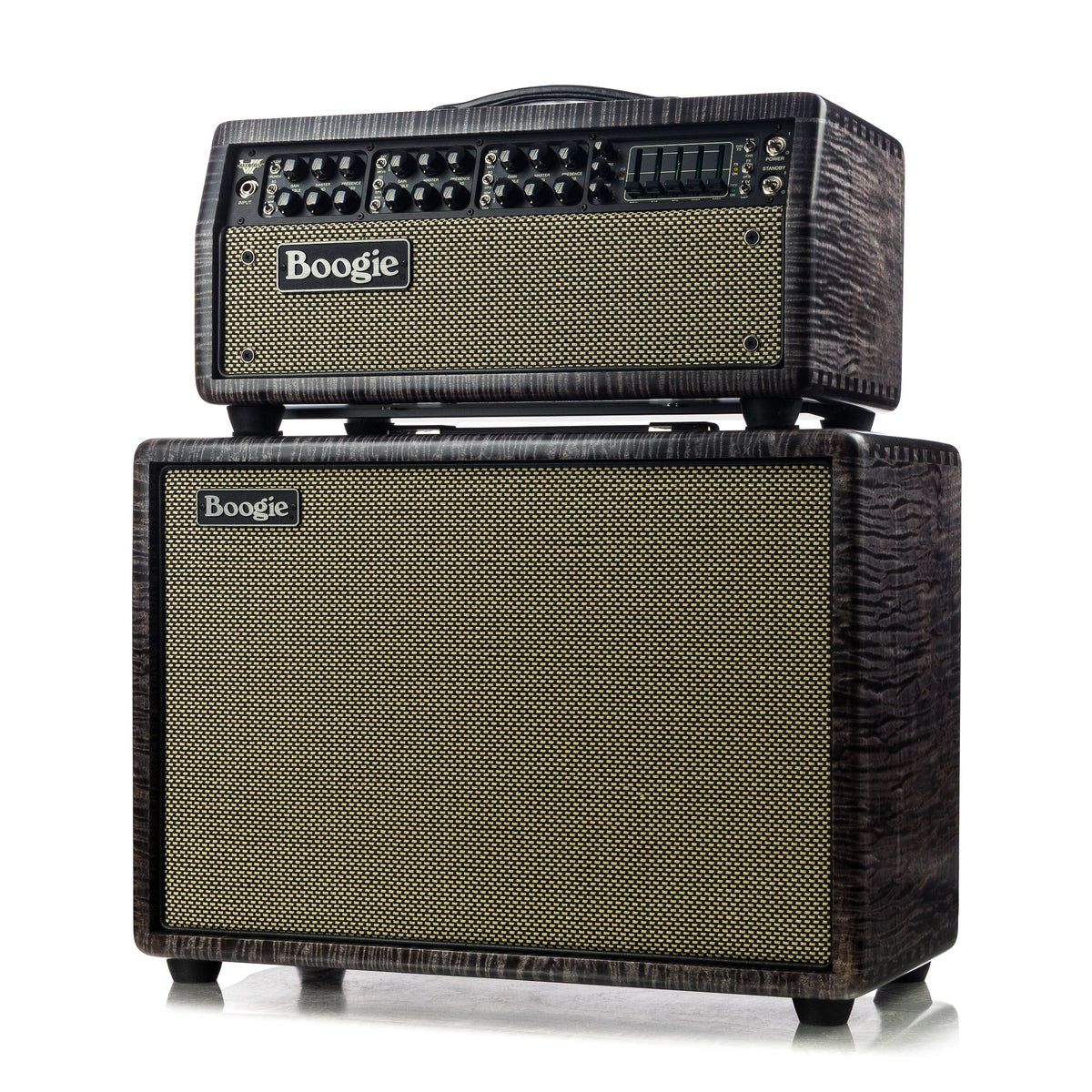 Mesa Boogie Mark 7 Head and 1x12 Open Back Cabinet Private Reserve Flame Maple - Charcoal Stain