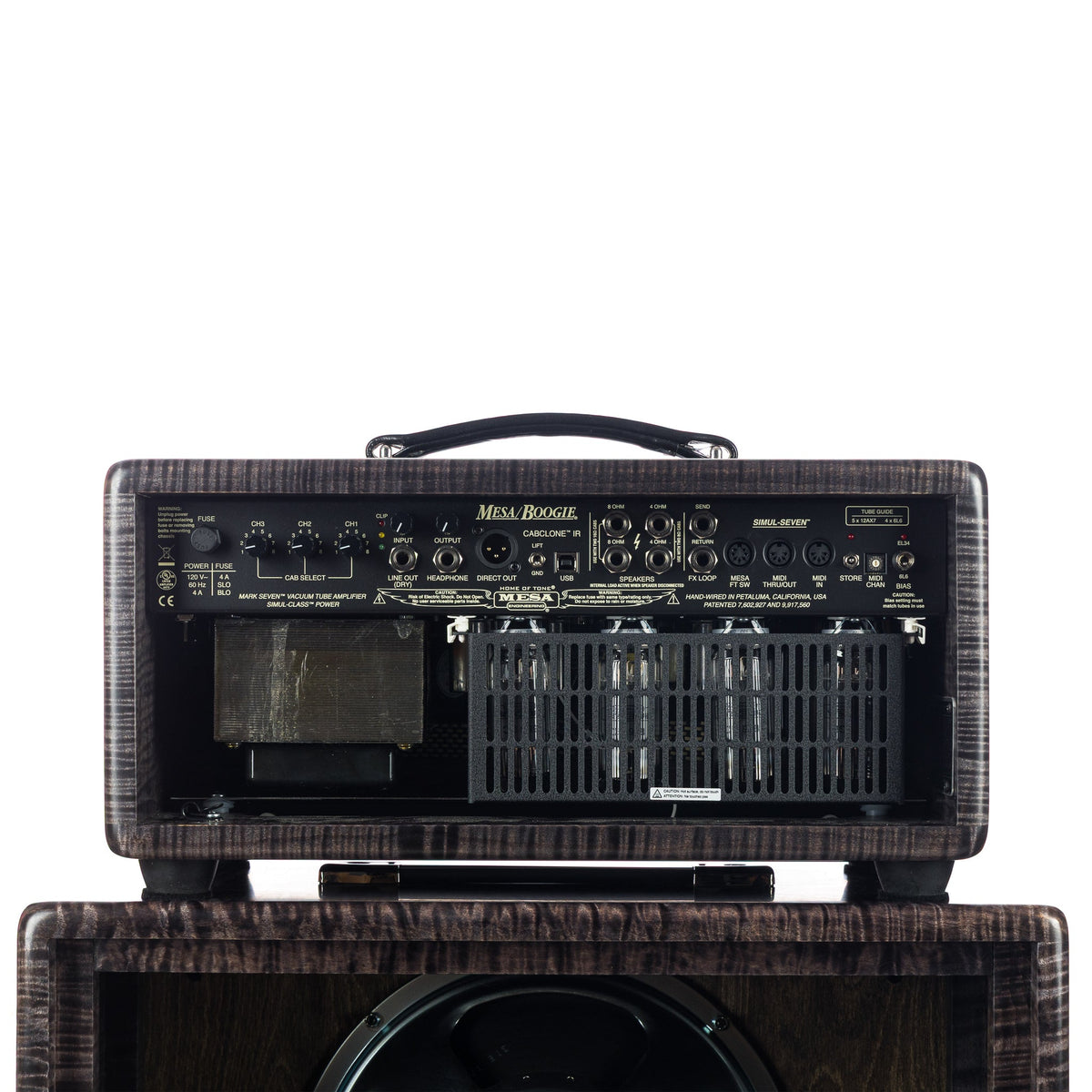 Mesa Boogie Mark 7 Head and 1x12 Open Back Cabinet Private Reserve Flame Maple - Charcoal Stain