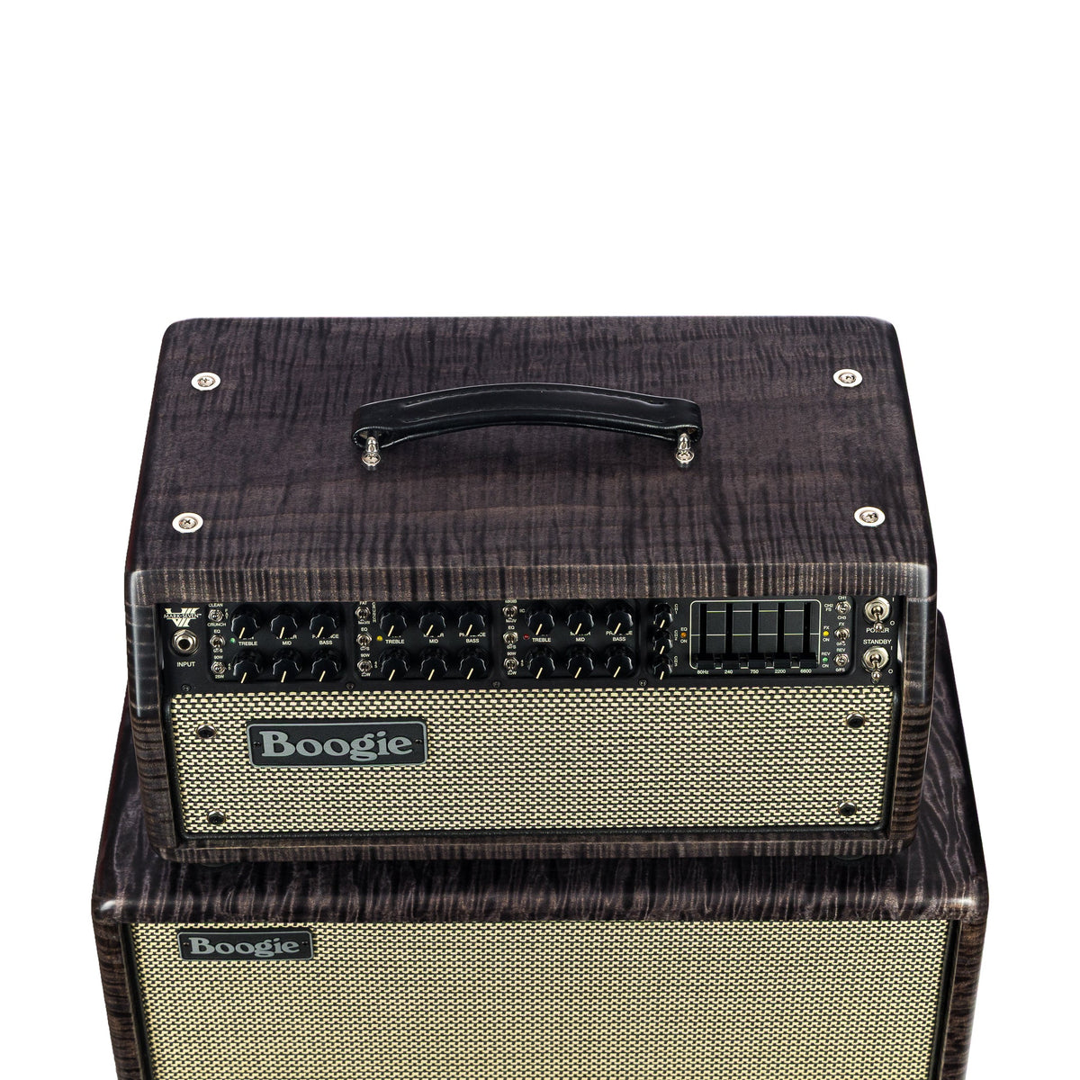 Mesa Boogie Mark 7 Head and 1x12 Open Back Cabinet Private Reserve Flame Maple - Charcoal Stain